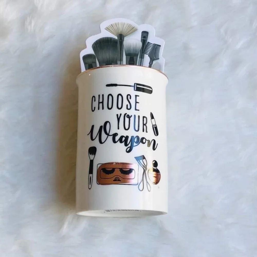 Choose Your Weapon Makeup Brush Holder